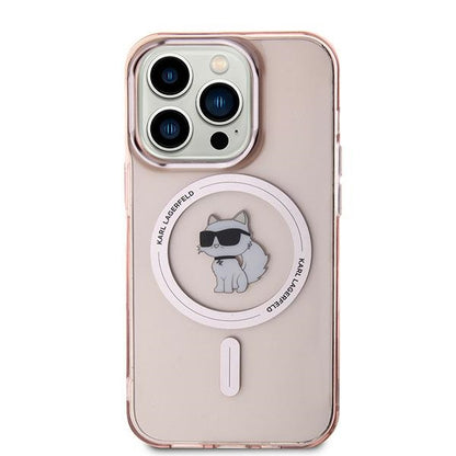 MagSafe Case for Apple iPhone 14 Pro, Karl Lagerfeld, IML Choupette, Pink