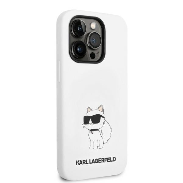 MagSafe Case for Apple iPhone 14 Pro, Karl Lagerfeld, Choupette Silicone, White