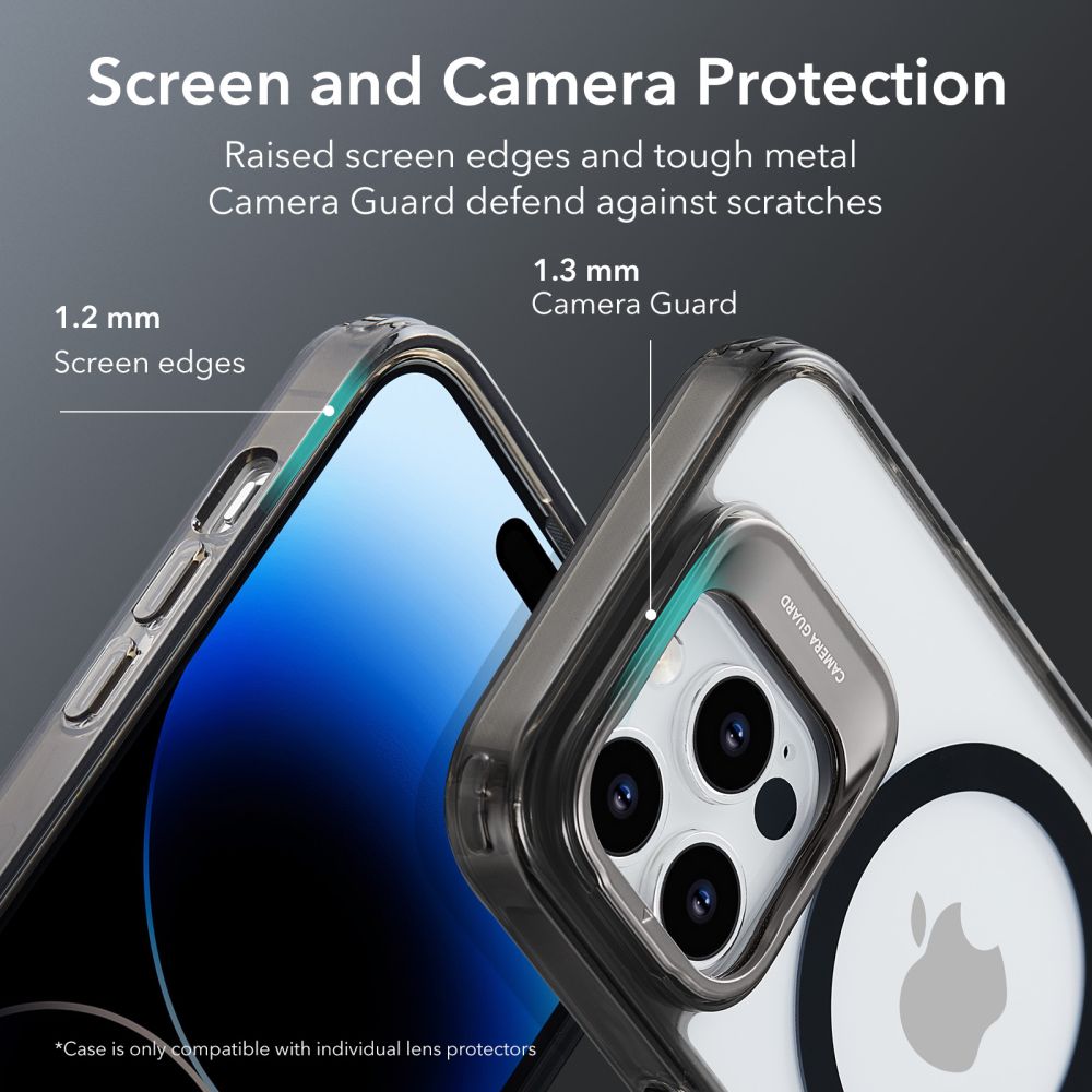 Θήκη MagSafe για Apple iPhone 14 Pro Max, ESR, Classic Kickstand, Διάφανη Μαύρη