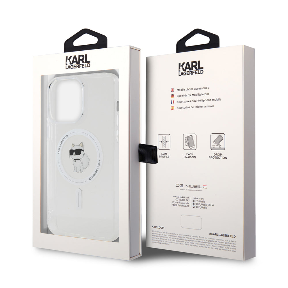 Θήκη MagSafe για Apple iPhone 14 Pro Max, Karl Lagerfeld, IML Choupette, Διάφανη
