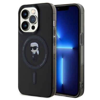 Θήκη MagSafe για Apple iPhone 14 Pro Max, Karl Lagerfeld, IML Ikonik Karl, Μαύρη