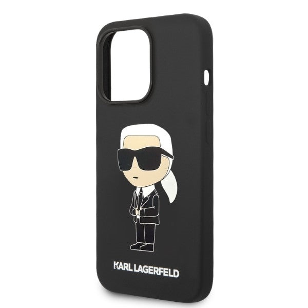 MagSafe Case for Apple iPhone 14 Pro Max, Karl Lagerfeld, Ikonik Karl Silicone, Black