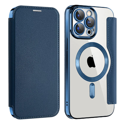Θήκη MagSafe για Apple iPhone 14 Pro Max, Techsuit, SmartMag Book, Μπλε