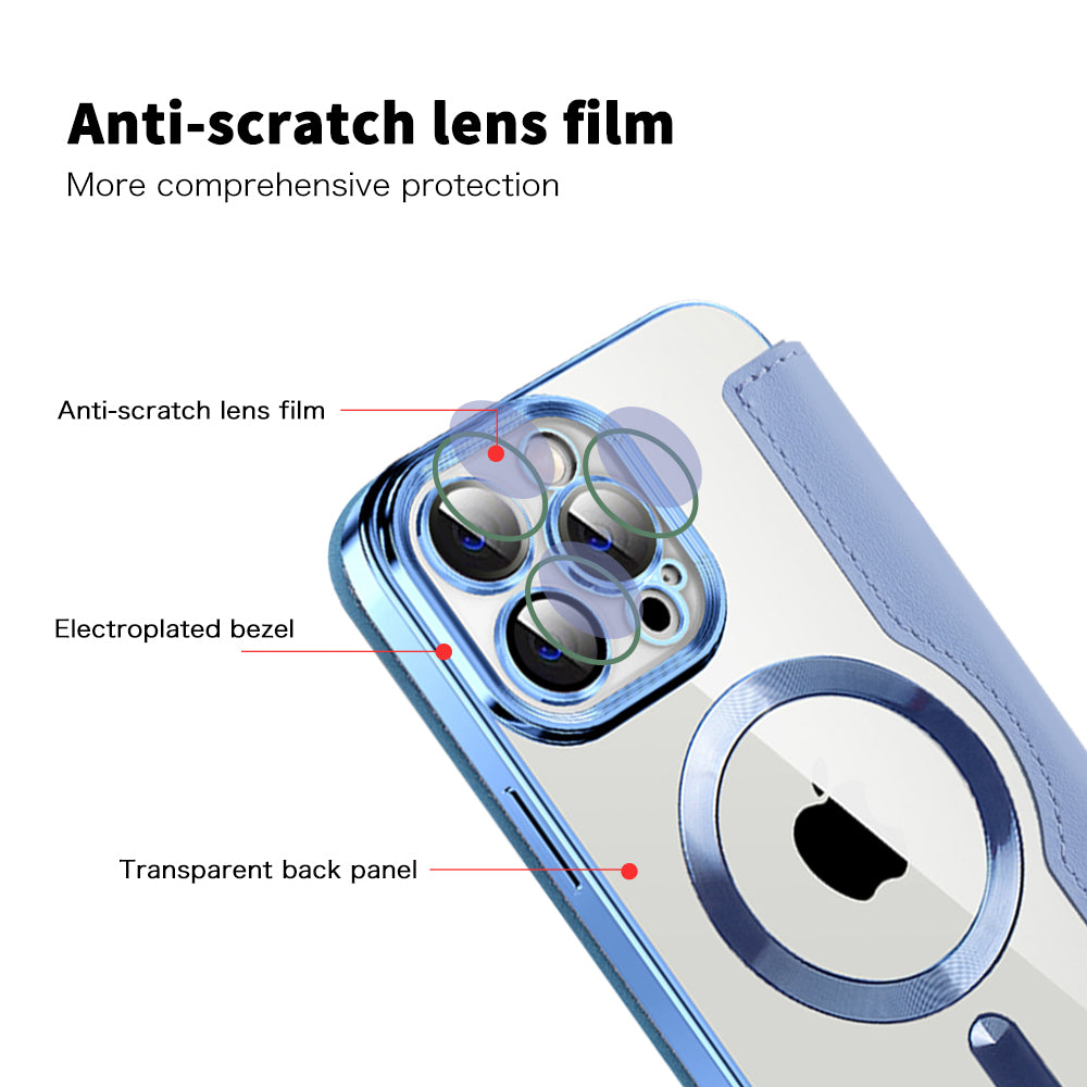 Θήκη MagSafe για Apple iPhone 14 Pro Max, Techsuit, SmartMag Book, Μπλε