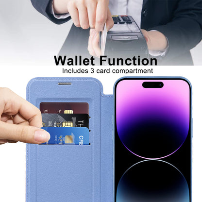 Θήκη MagSafe για Apple iPhone 14 Pro Max, Techsuit, SmartMag Book, Μπλε