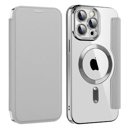 Θήκη MagSafe για Apple iPhone 14 Pro Max, Techsuit, SmartMag Book, Γκρι