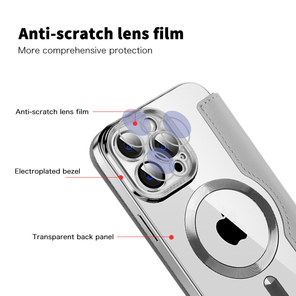 Θήκη MagSafe για Apple iPhone 14 Pro Max, Techsuit, SmartMag Book, Γκρι