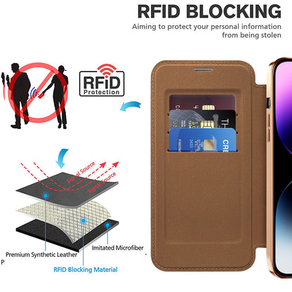 Θήκη MagSafe για Apple iPhone 14 Pro Max, Techsuit, SmartMag Book, Καφέ