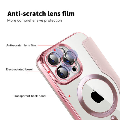 Θήκη MagSafe για Apple iPhone 14 Pro Max, Techsuit, SmartMag Book, Ροζ