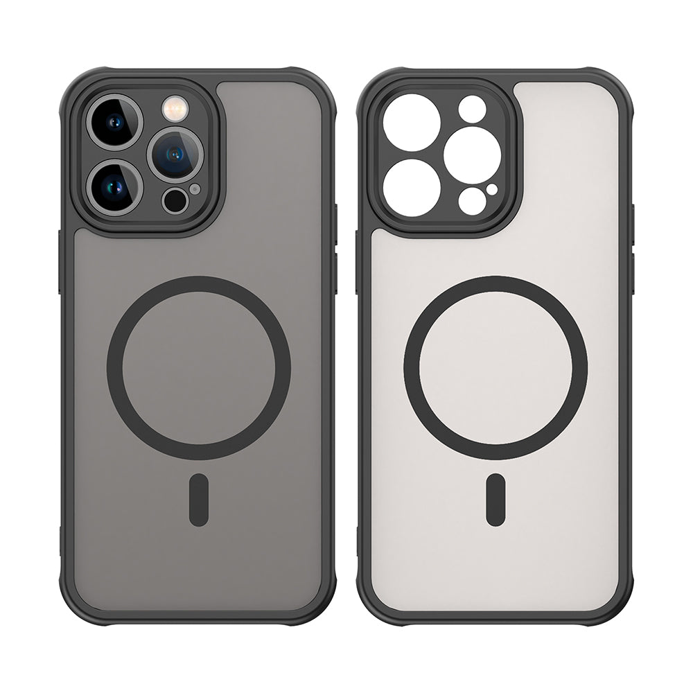 MagSafe Case for Apple iPhone 14 Pro, Techsuit, HaloFrost II, Black