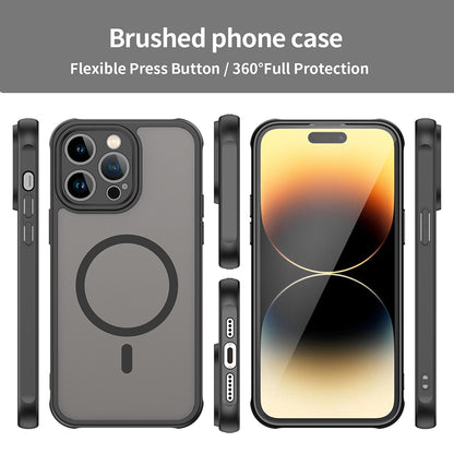 MagSafe Case for Apple iPhone 14 Pro, Techsuit, HaloFrost II, Black