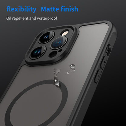 MagSafe Case for Apple iPhone 14 Pro, Techsuit, HaloFrost II, Black