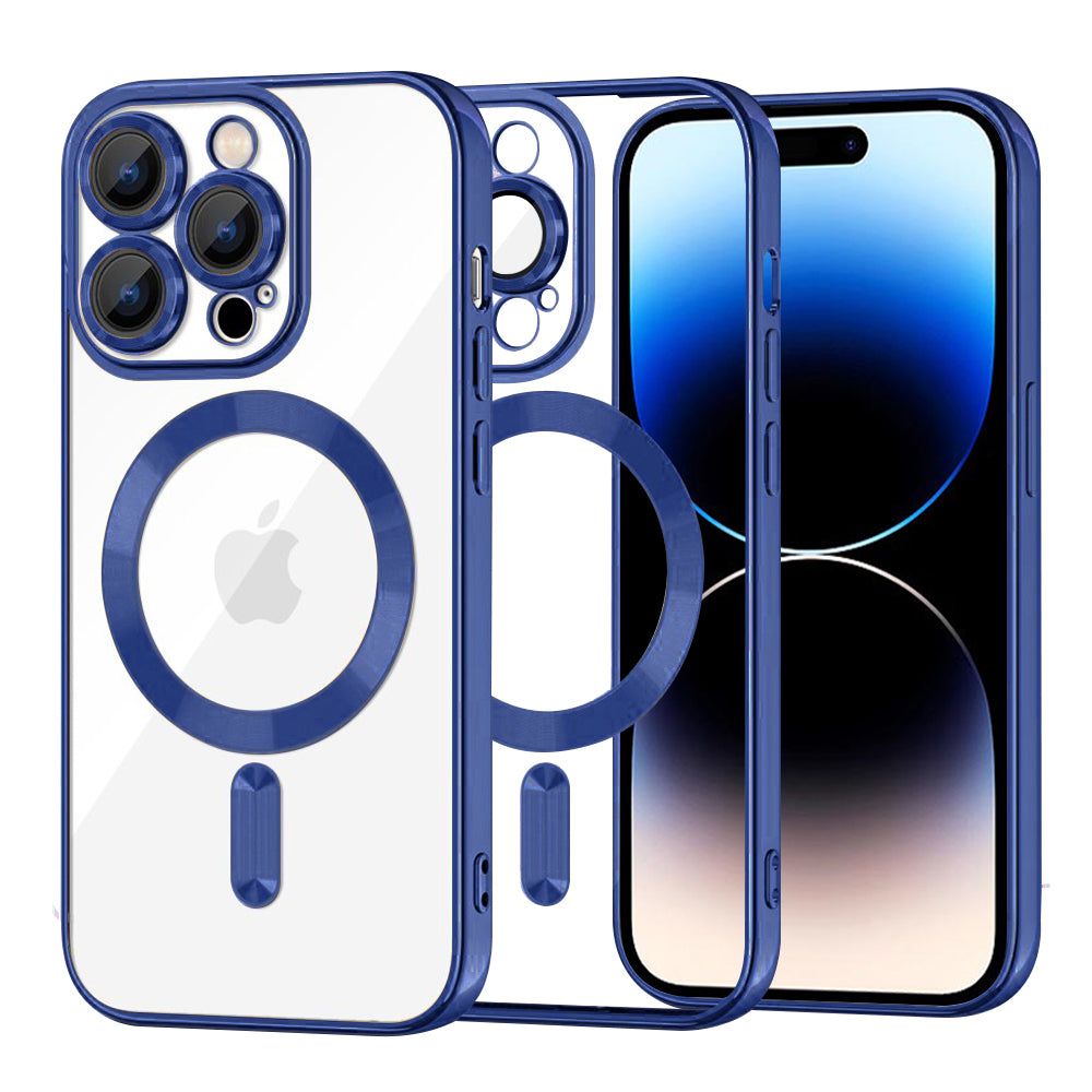 Θήκη MagSafe για Apple iPhone 14 Pro, Techsuit, Luxury Crystal, Σκούρο Μπλε