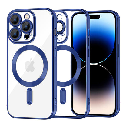 Θήκη MagSafe για Apple iPhone 14 Pro, Techsuit, Luxury Crystal, Σκούρο Μπλε