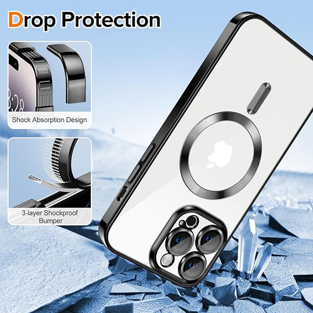Θήκη MagSafe για Apple iPhone 14 Pro, Techsuit, Luxury Crystal, Μαύρο