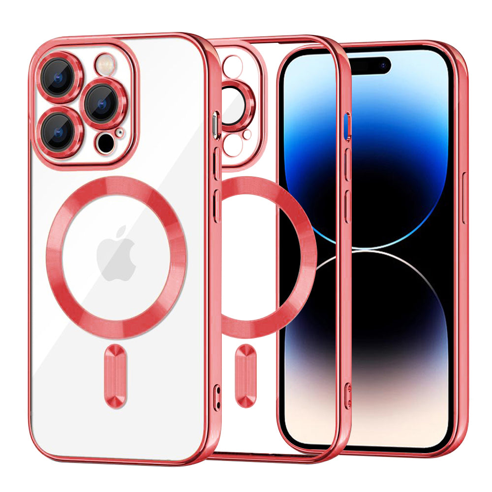 Θήκη MagSafe για Apple iPhone 14 Pro, Techsuit, Luxury Crystal, Κόκκινο