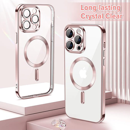 Θήκη MagSafe για Apple iPhone 14 Pro, Techsuit, Luxury Crystal, Ροζ