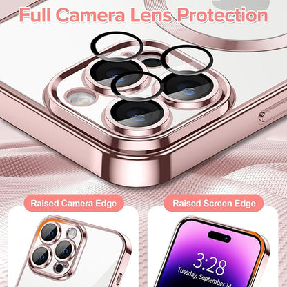 Θήκη MagSafe για Apple iPhone 14 Pro, Techsuit, Luxury Crystal, Ροζ
