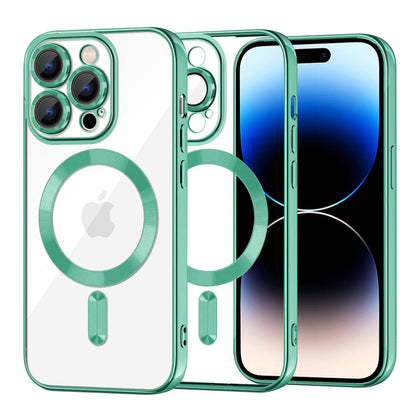 Θήκη MagSafe για Apple iPhone 14 Pro, Techsuit, Luxury Crystal, Ανοιχτό Πράσινο