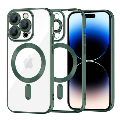 Θήκη MagSafe για Apple iPhone 14 Pro, Techsuit, Luxury Crystal, Σκούρο Πράσινο