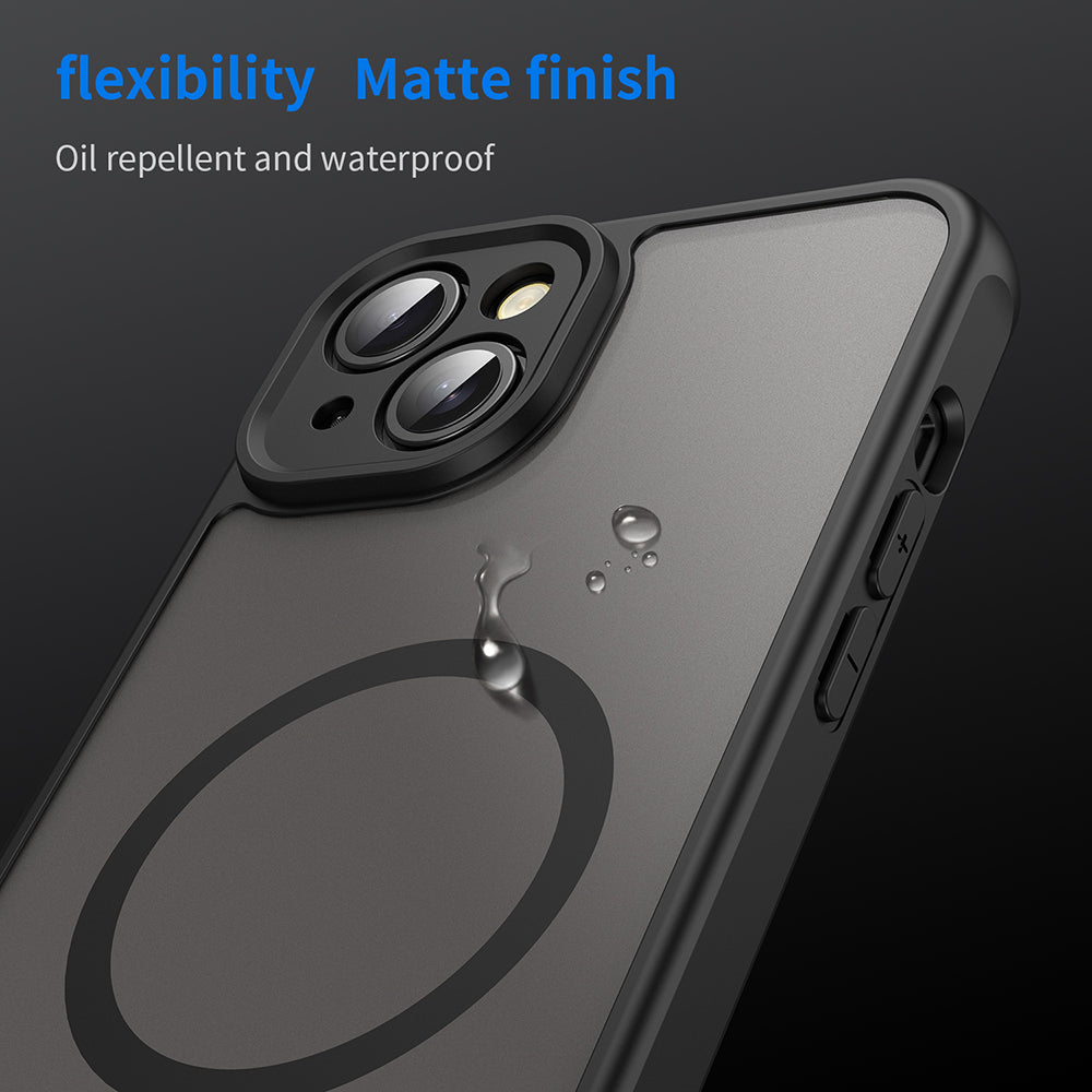 MagSafe Case for Apple iPhone 14, Techsuit, HaloFrost II, Black