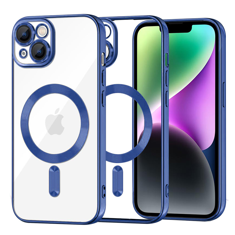 Θήκη MagSafe για Apple iPhone 14, Techsuit, Luxury Crystal, Σκούρο Μπλε