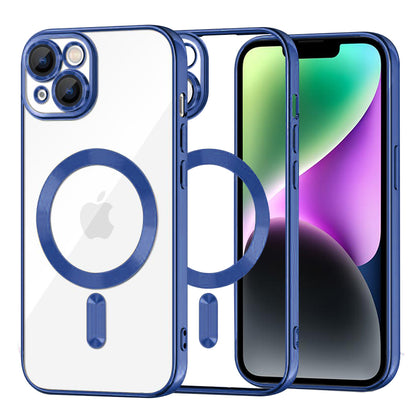 Θήκη MagSafe για Apple iPhone 14, Techsuit, Luxury Crystal, Σκούρο Μπλε