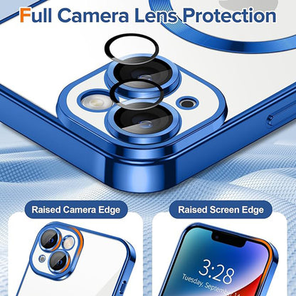 Θήκη MagSafe για Apple iPhone 14, Techsuit, Luxury Crystal, Σκούρο Μπλε