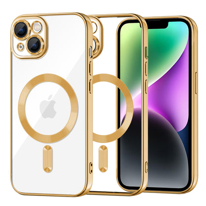 Θήκη MagSafe για Apple iPhone 14, Techsuit, Luxury Crystal, Χρυσή