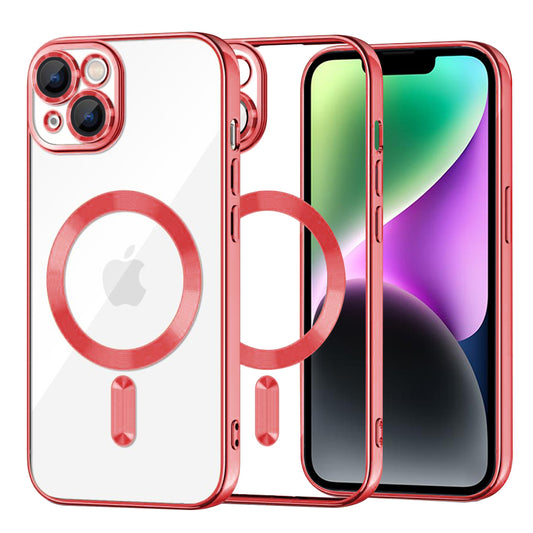 Θήκη MagSafe για Apple iPhone 14, Techsuit, Luxury Crystal, Κόκκινο