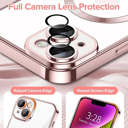 MagSafe Case for Apple iPhone 14, Techsuit, Luxury Crystal, Pink