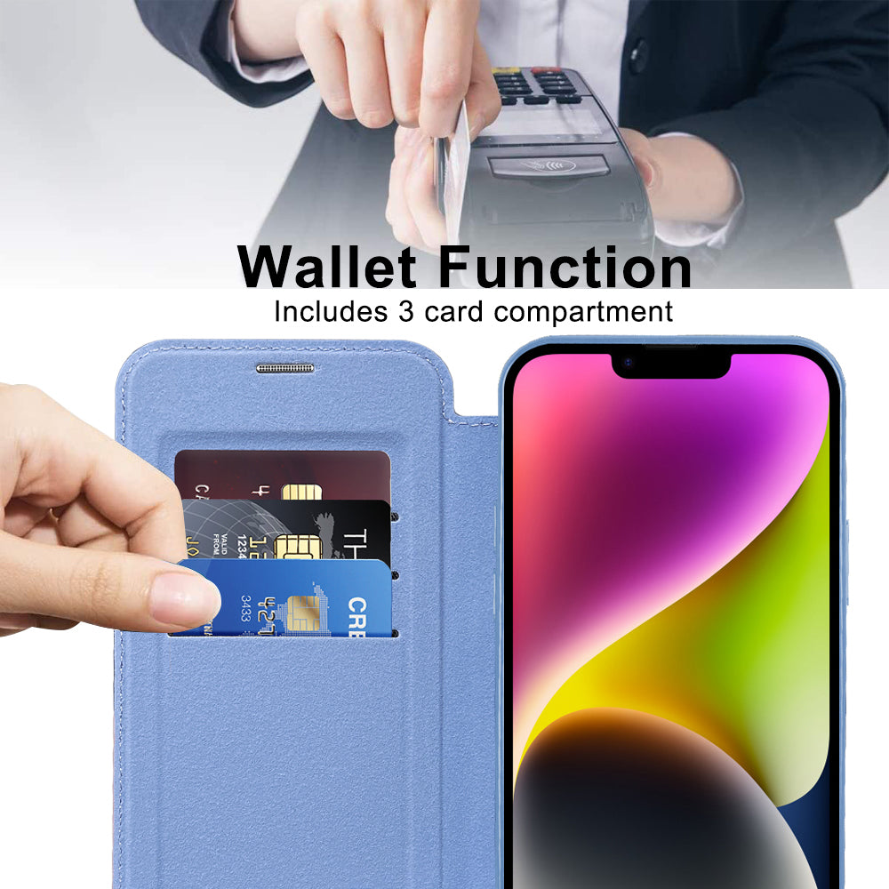 Θήκη MagSafe για Apple iPhone 14, Techsuit, SmartMag Book, Μπλε