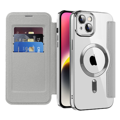 Θήκη MagSafe για Apple iPhone 14, Techsuit, SmartMag Book, Γκρι