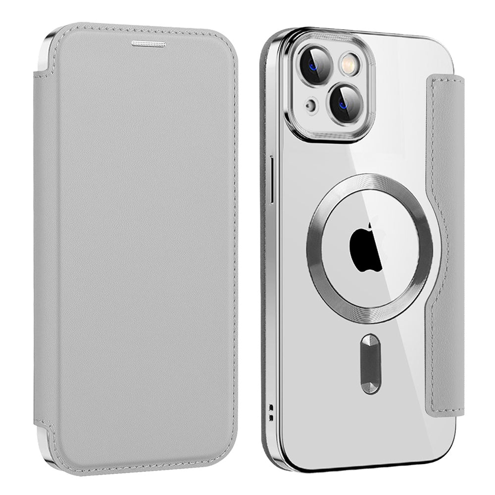 Θήκη MagSafe για Apple iPhone 14, Techsuit, SmartMag Book, Γκρι