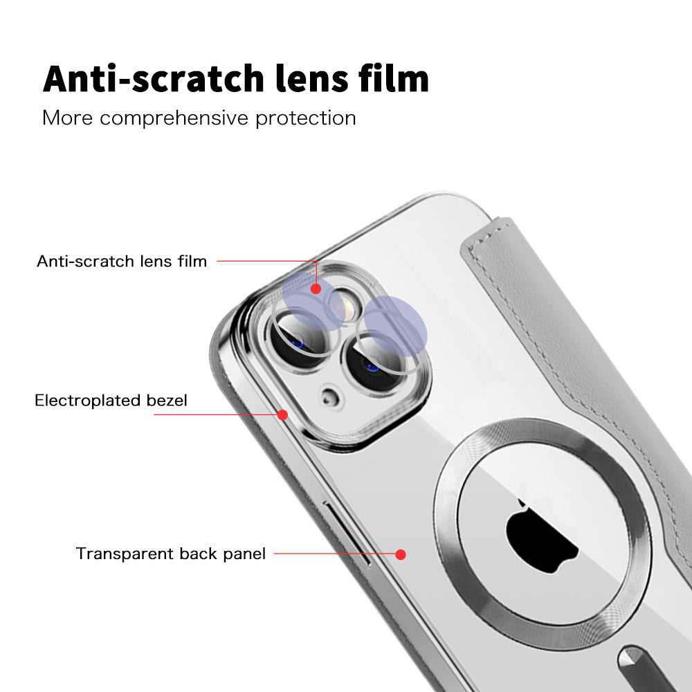 Θήκη MagSafe για Apple iPhone 14, Techsuit, SmartMag Book, Γκρι