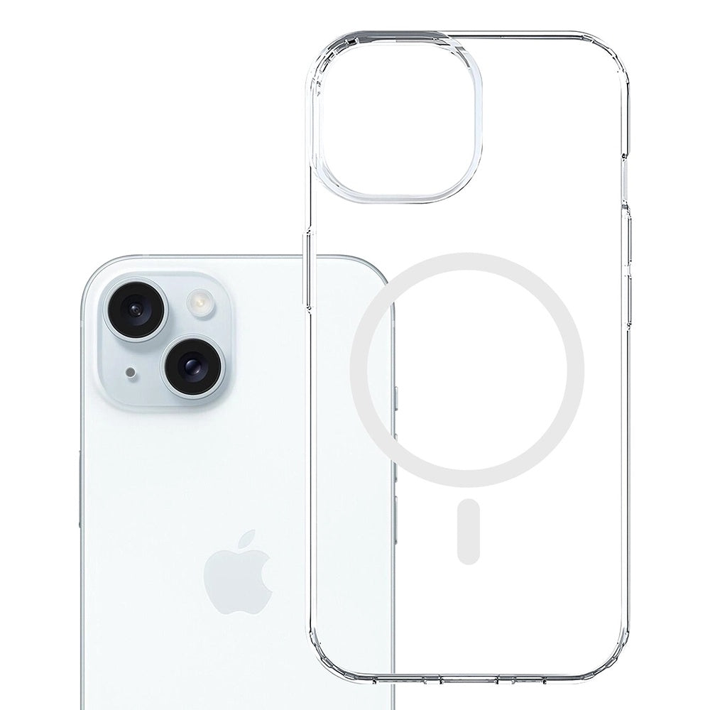 MagSafe Case for Apple iPhone 15, 3MK, Armor MagCase, Transparent