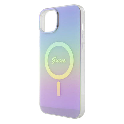 Θήκη MagSafe για Apple iPhone 15, Guess, IML Iridescent, Μωβ