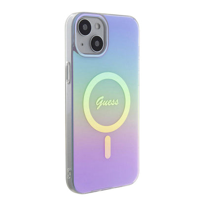 Θήκη MagSafe για Apple iPhone 15, Guess, IML Iridescent, Μωβ
