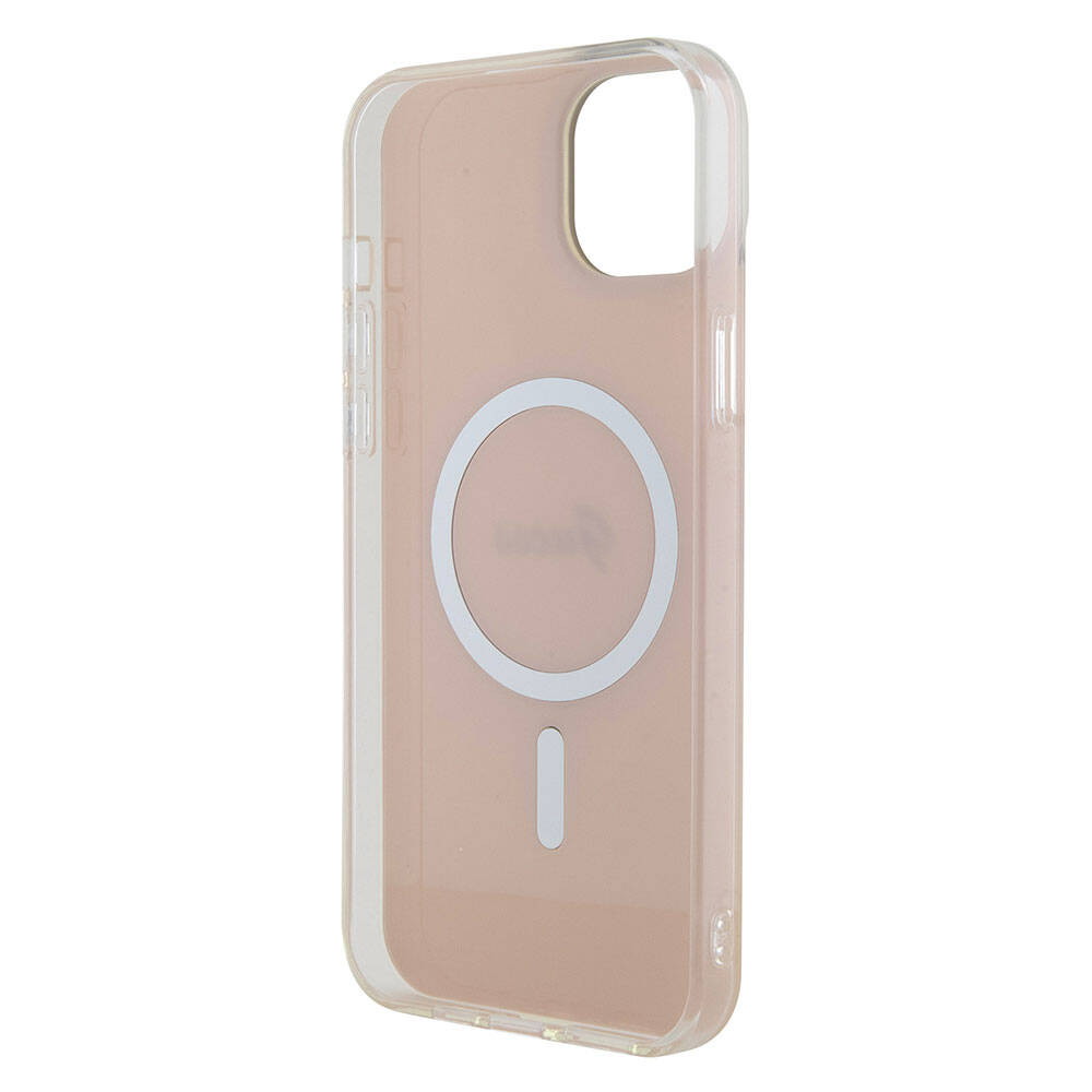 MagSafe Case for Apple iPhone 15, Guess, IML Iridescent Script, Pink GUHMP15SHITSP