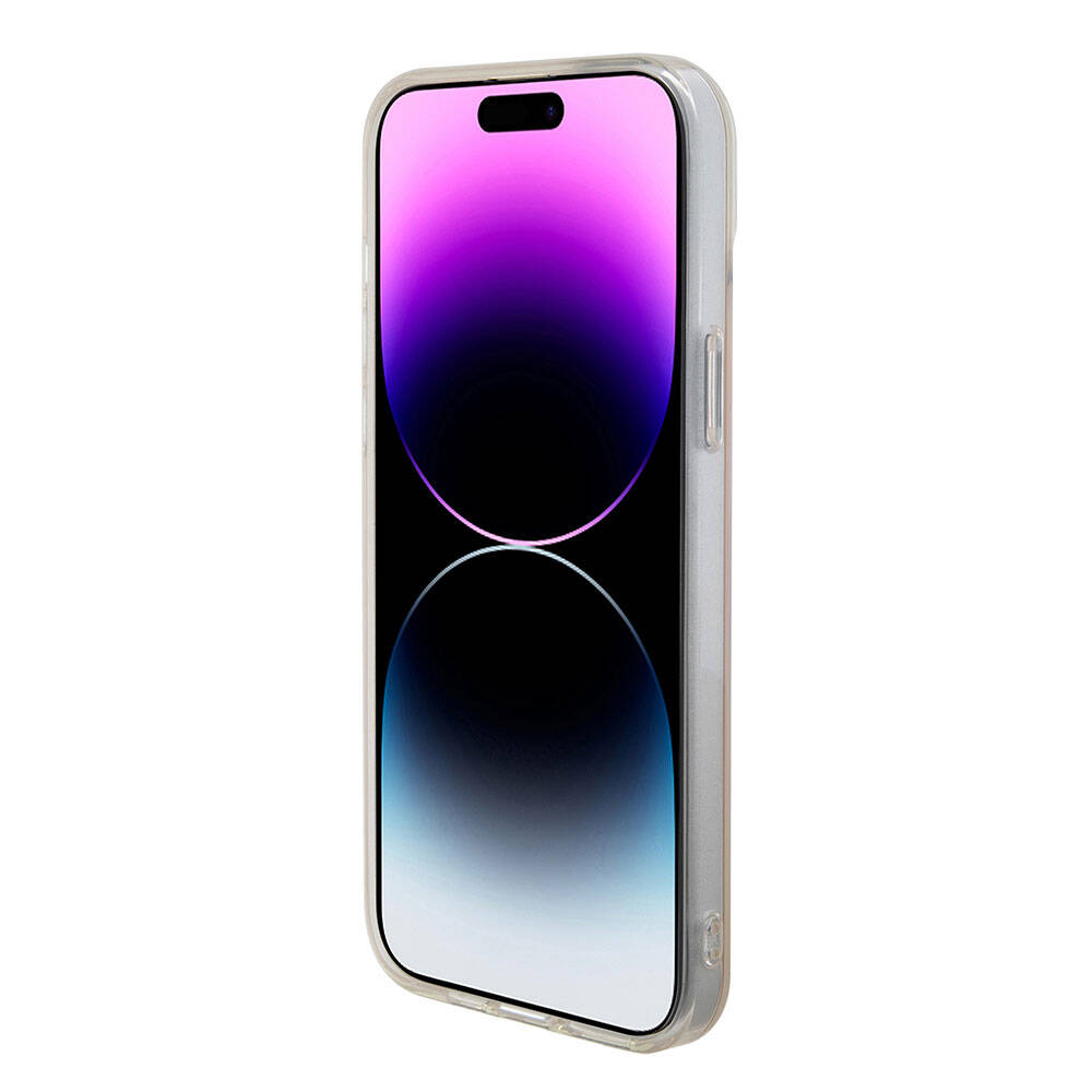 MagSafe Case for Apple iPhone 15, Guess, IML Iridescent Script, Pink GUHMP15SHITSP