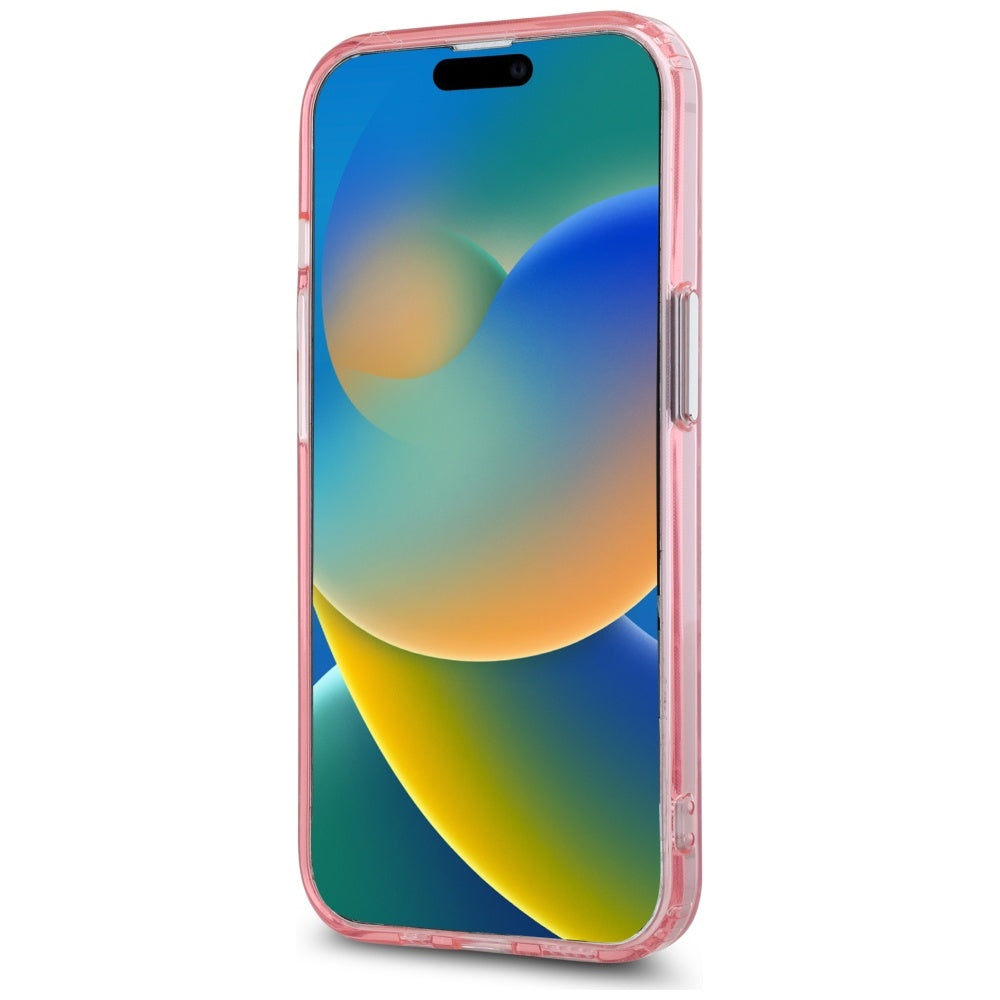 Θήκη MagSafe για Apple iPhone 15, Karl Lagerfeld, IML Monogram Karl & Choupette's Heads, Ροζ