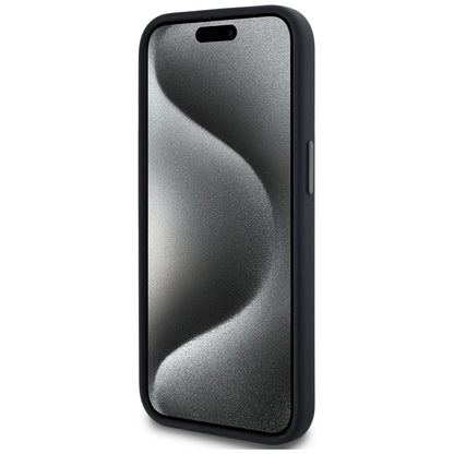 Θήκη MagSafe για Apple iPhone 15, Karl Lagerfeld, Silicone Shadow Metal Initial, Μαύρη