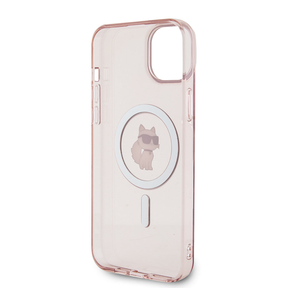 Θήκη MagSafe για Apple iPhone 15 Plus / 14 Plus, Karl Lagerfeld, IML Choupette, Ροζ
