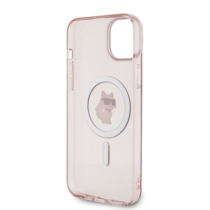 Θήκη MagSafe για Apple iPhone 15 Plus / 14 Plus, Karl Lagerfeld, IML Choupette, Ροζ