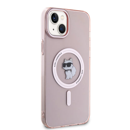 Θήκη MagSafe για Apple iPhone 15 Plus / 14 Plus, Karl Lagerfeld, IML Choupette, Ροζ