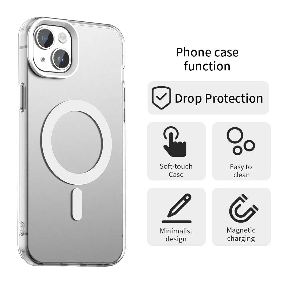 Θήκη MagSafe για Apple iPhone 15 Plus, Techsuit, CandyCase, Λευκό