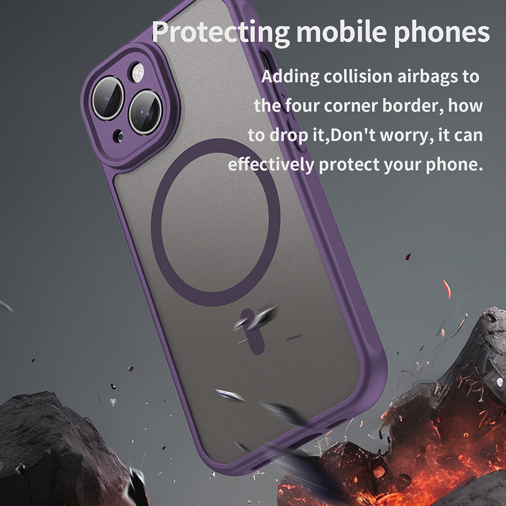 Θήκη MagSafe για Apple iPhone 15 Plus, Techsuit, HaloFrost II, Μωβ