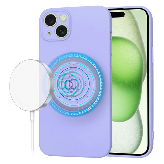 Θήκη MagSafe για Apple iPhone 15 Plus, Techsuit, SoftFlex, Ανοιχτό Μωβ