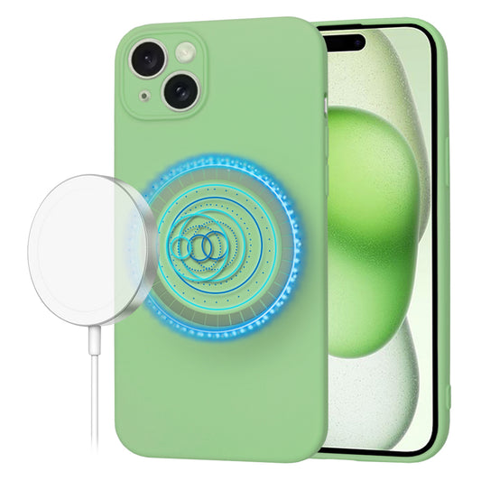 Θήκη MagSafe για Apple iPhone 15 Plus, Techsuit, SoftFlex, Ανοιχτό Πράσινο