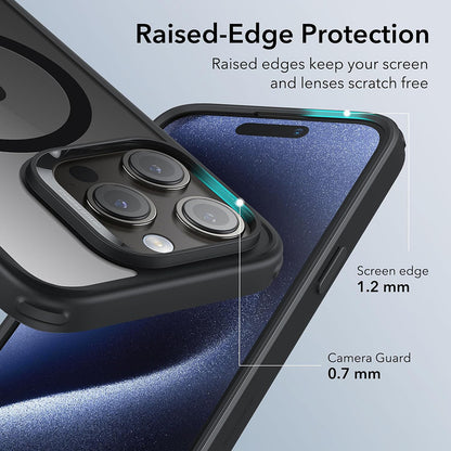 MagSafe Case for Apple iPhone 15 Pro, ESR, Classic Hybrid, Transparent Black